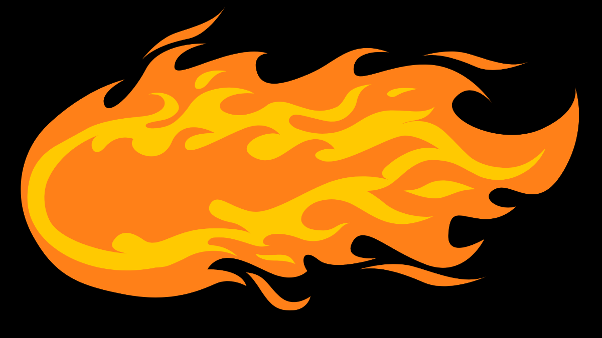 Free Moving Fire Background Template