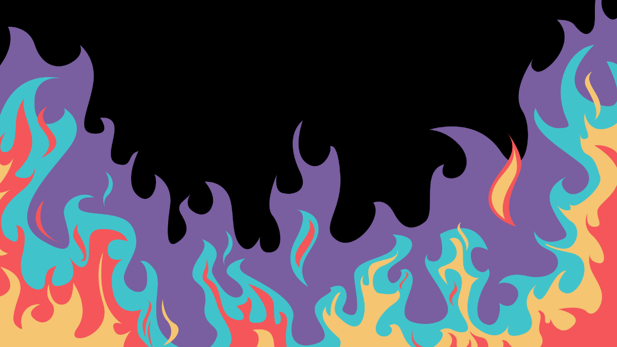 Rainbow Fire Background Template