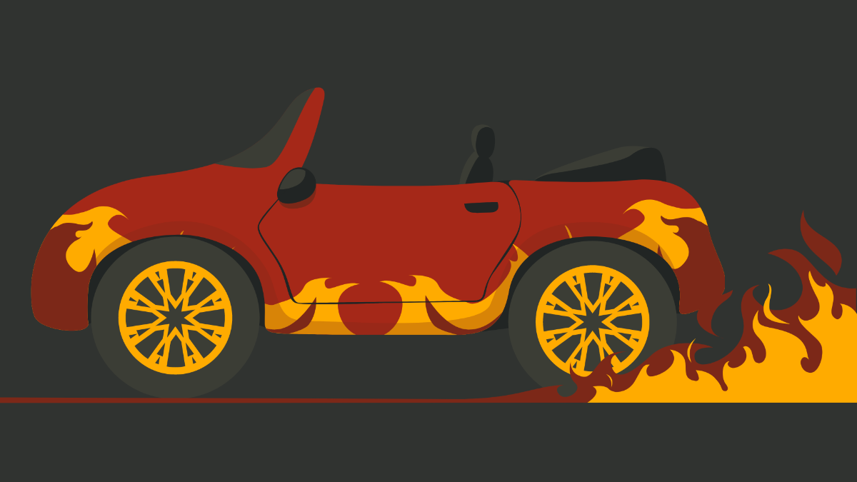 Fire Car Background Template