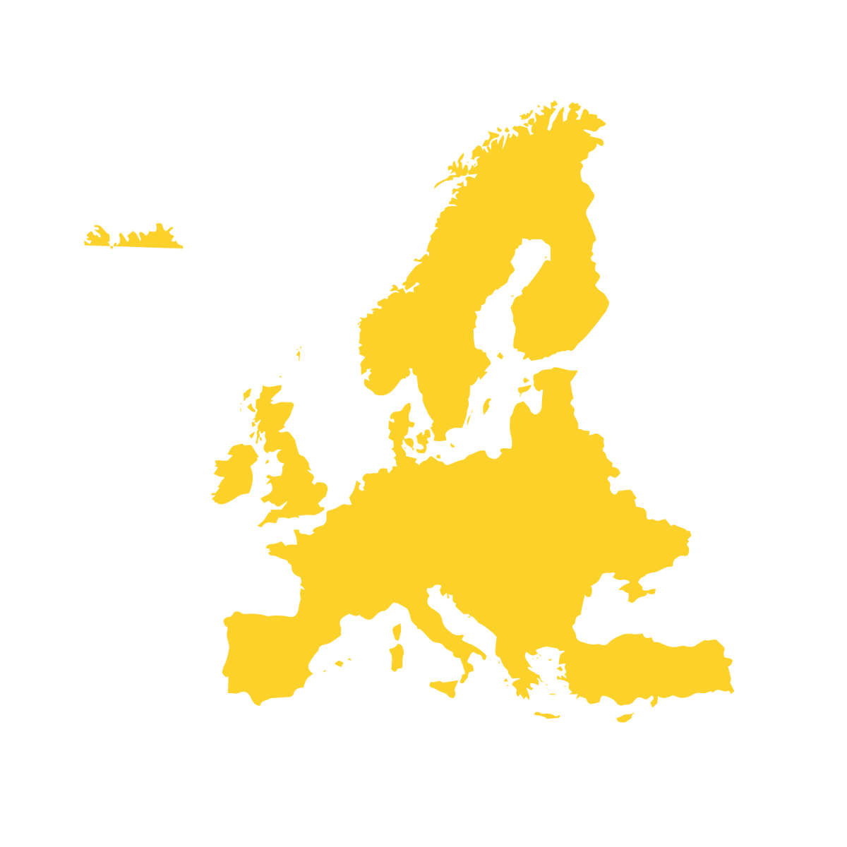Minimalist Europe Map Clipart Template