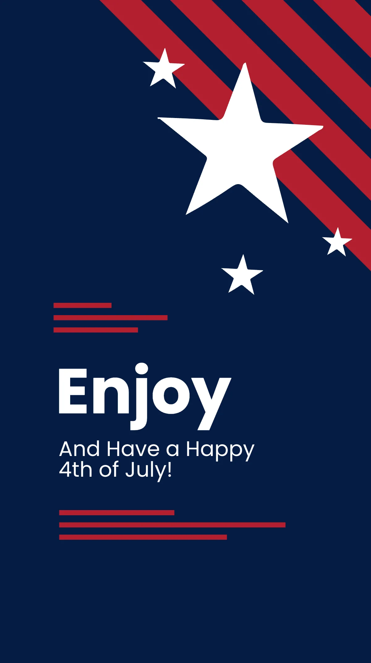 Free Happy 4th Of July Instagram Story Template to Edit Online