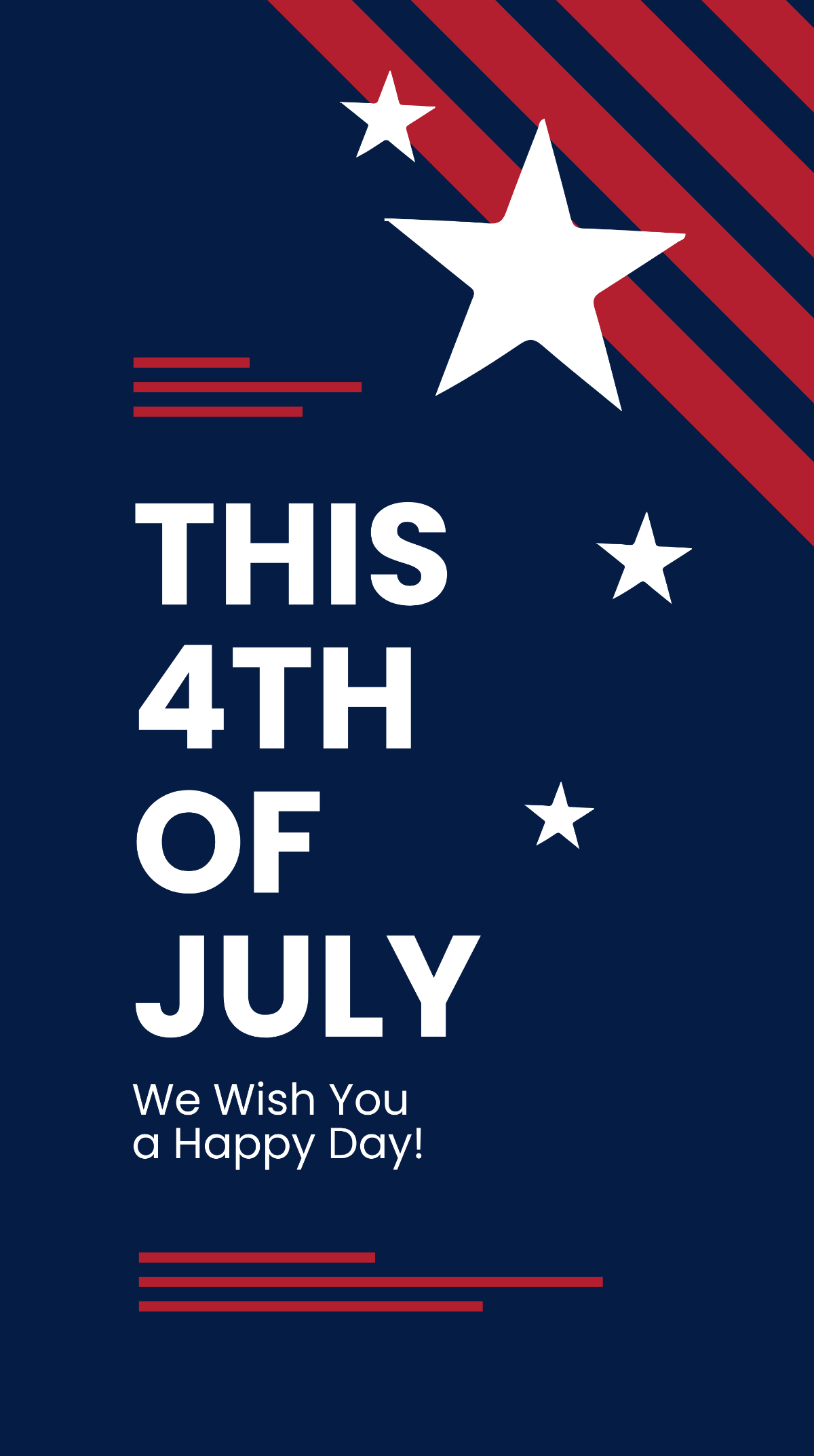 Happy 4th Of July Whatsapp Post Template