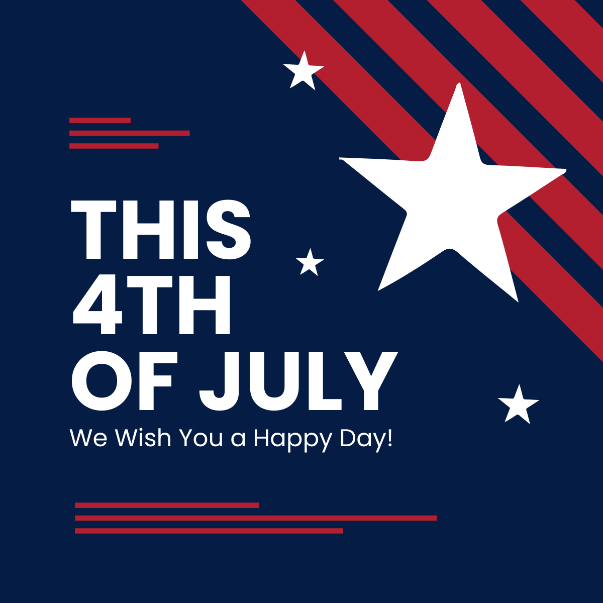 Happy 4th Of July Linkedin Post Template