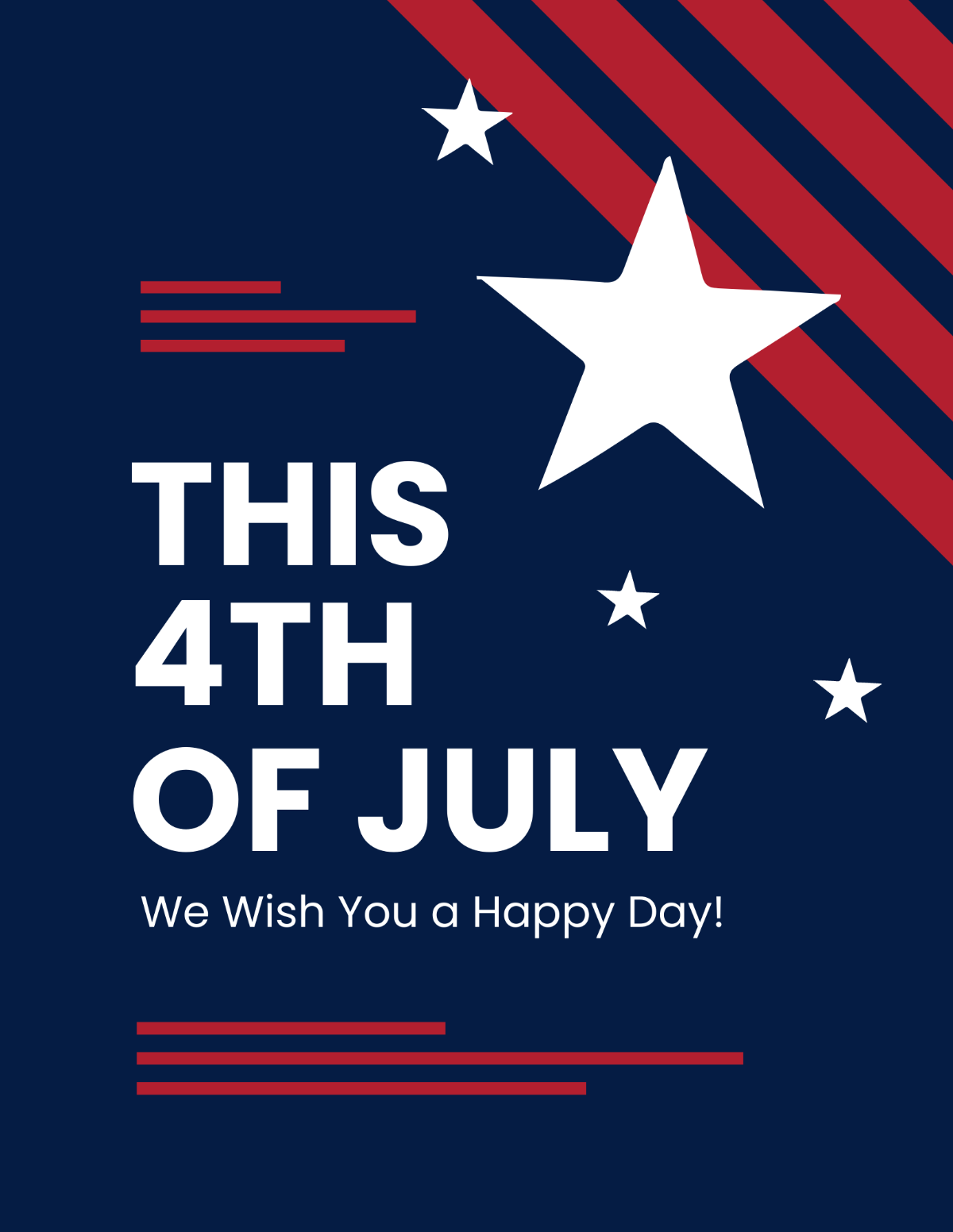 Happy 4th Of July Flyer Template