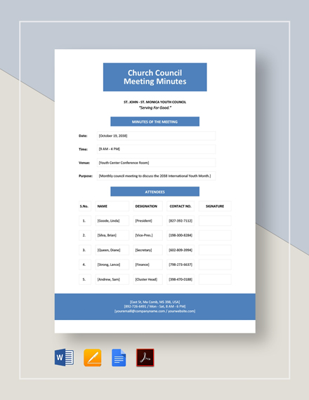 85+ FREE Meeting Minutes Templates - PDF | Template.net