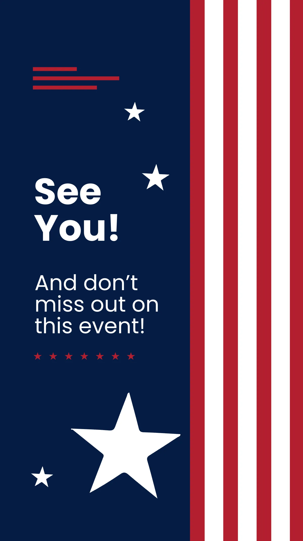 Free 4th Of July Event Instagram Story Template to Edit Online