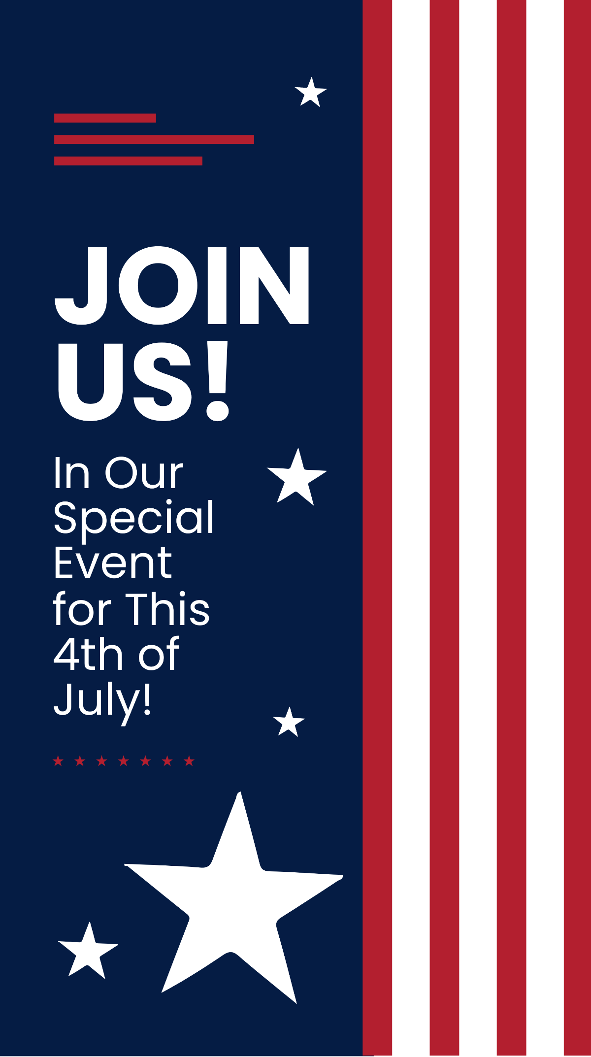 4th Of July Event Whatsapp Post Template