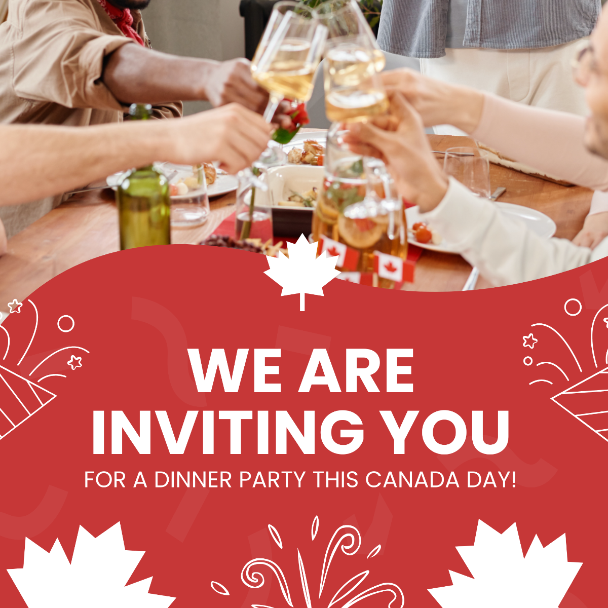 Free Canada Day Invitation Instagram Post Template