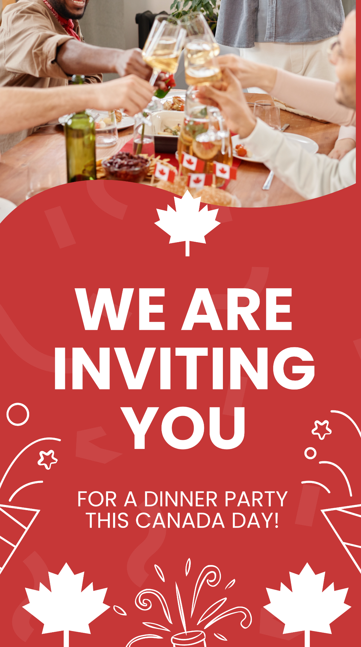 Free Canada Day Invitation Instagram Story Template