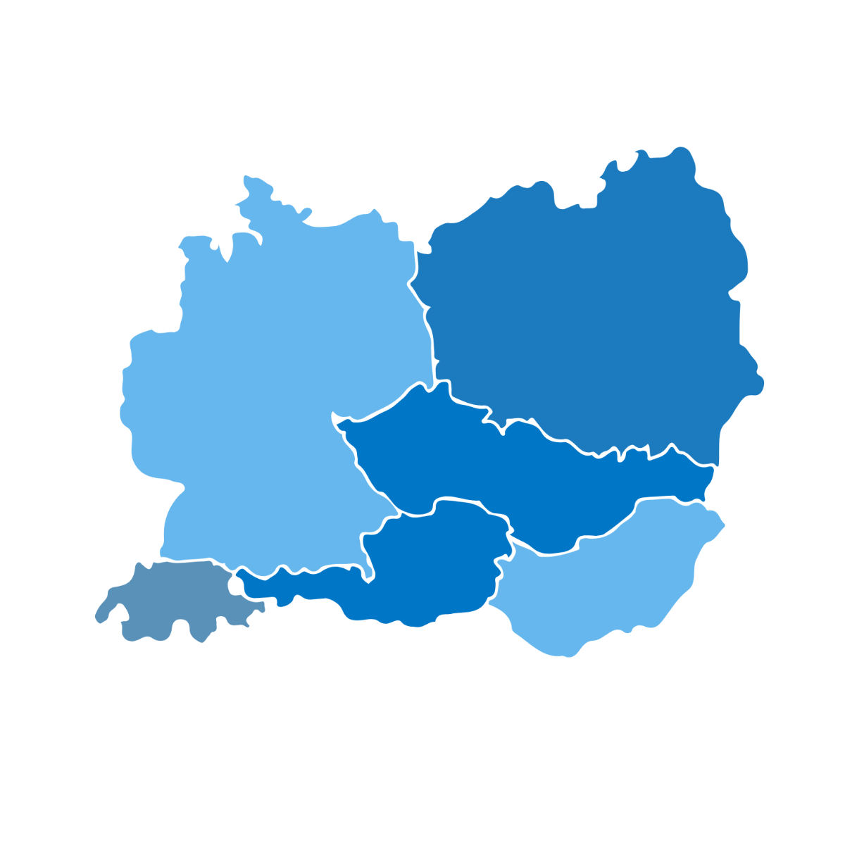 Central Europe Map Clipart