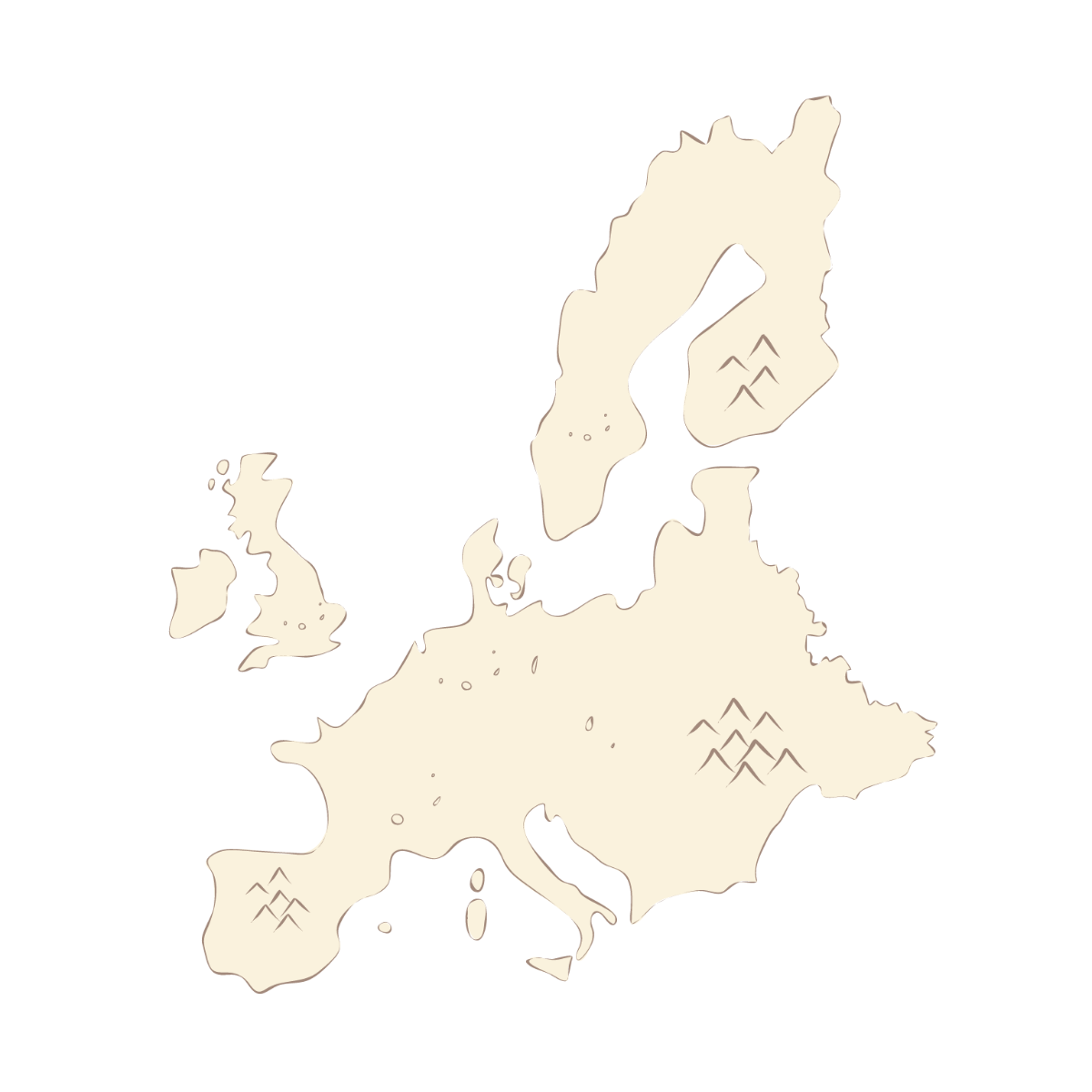 Free Old Europe Map Clipart Template