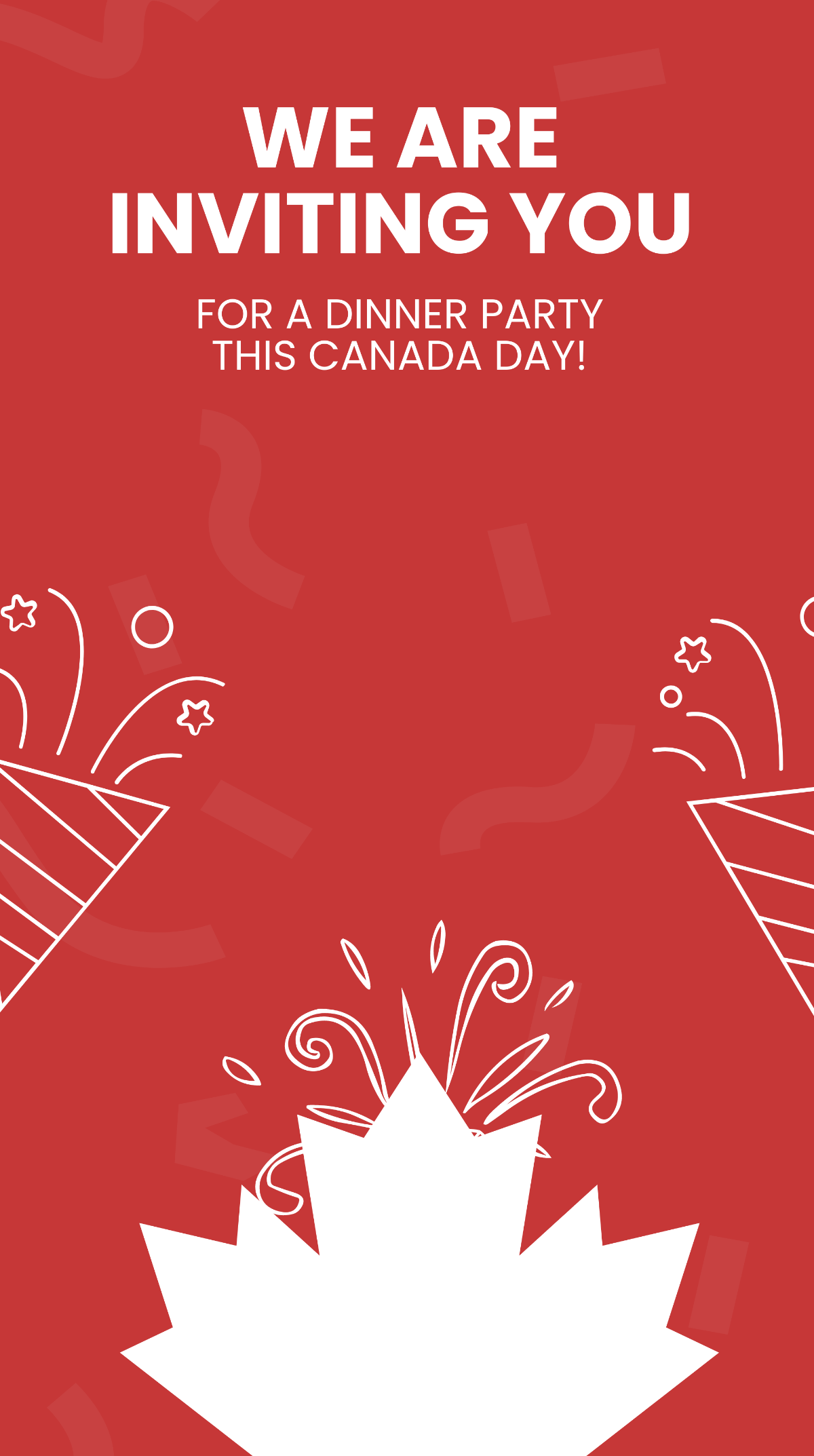 Canada Day Invitation Snapchat Geofilter