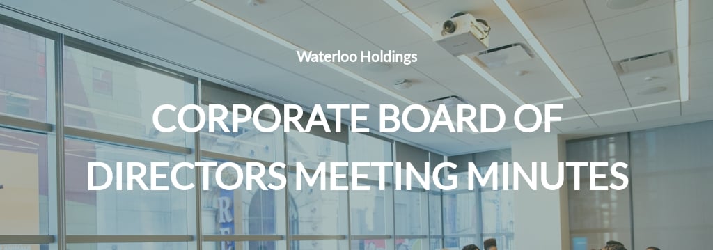 Corporate Board Of Directors Meeting Minutes Template.jpe