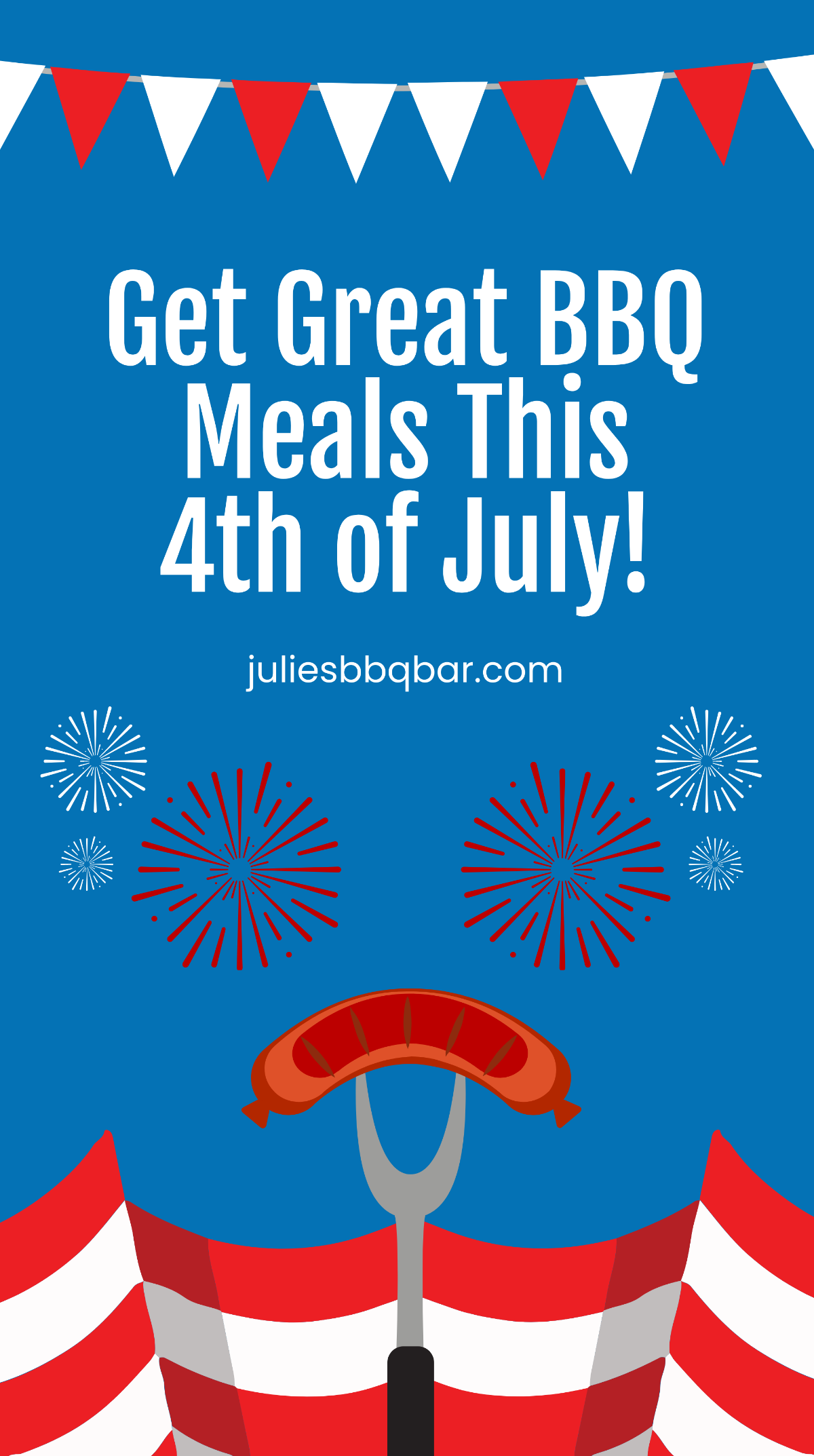 4th Of July Bbq Whatsapp Post Template