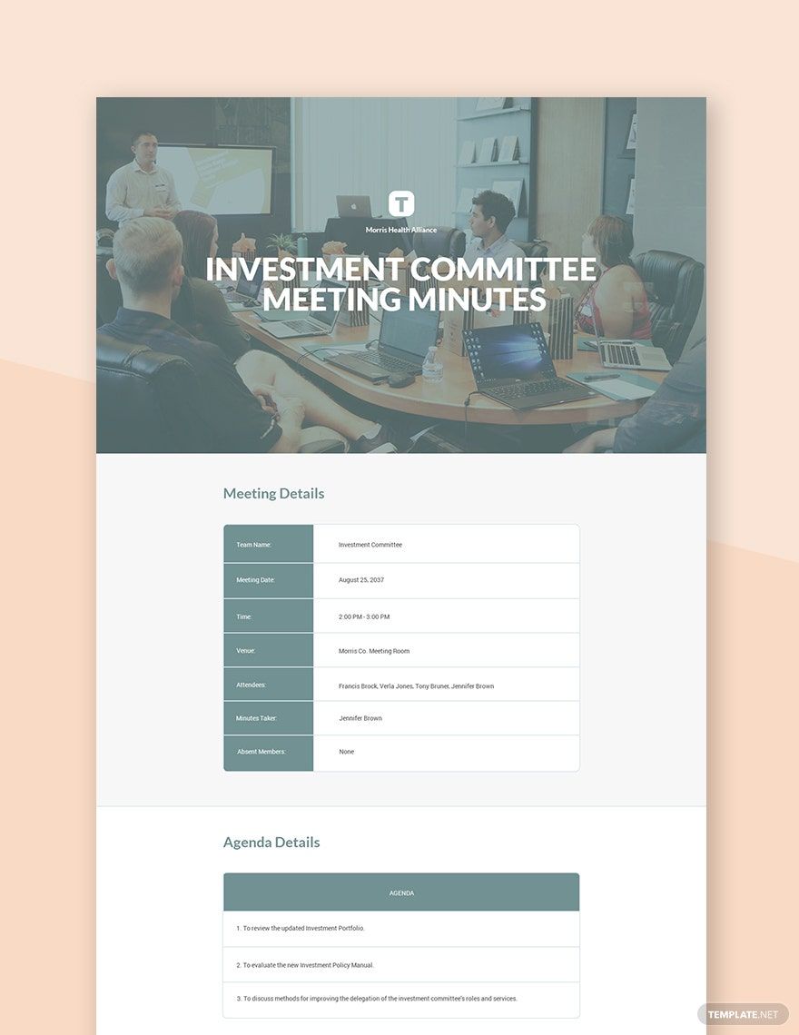 Investment Committee Meeting Minutes Template