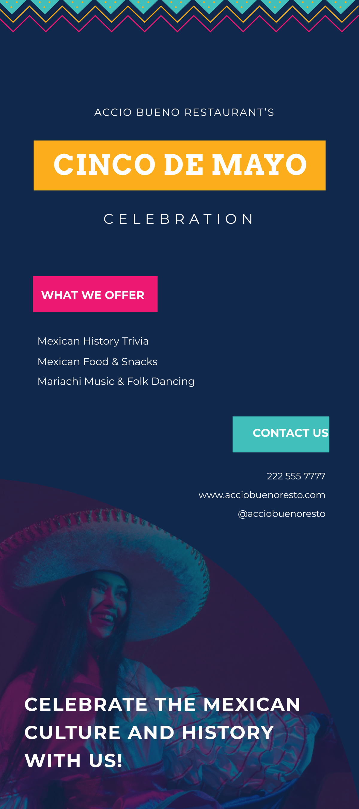 Free Cinco De Mayo Party Rack Card Template Edit Online Download