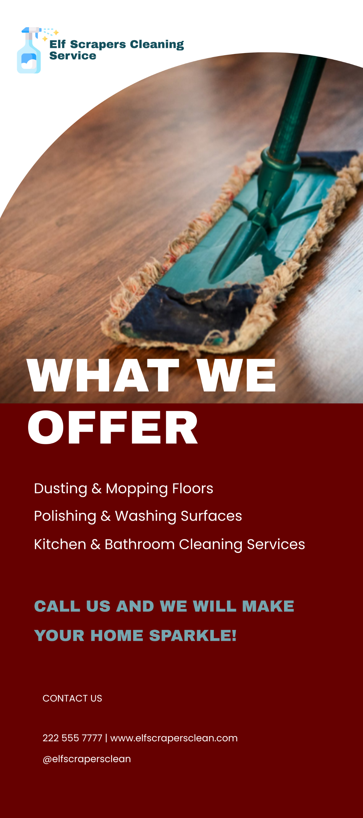 Home Cleaning Services Rack Card
