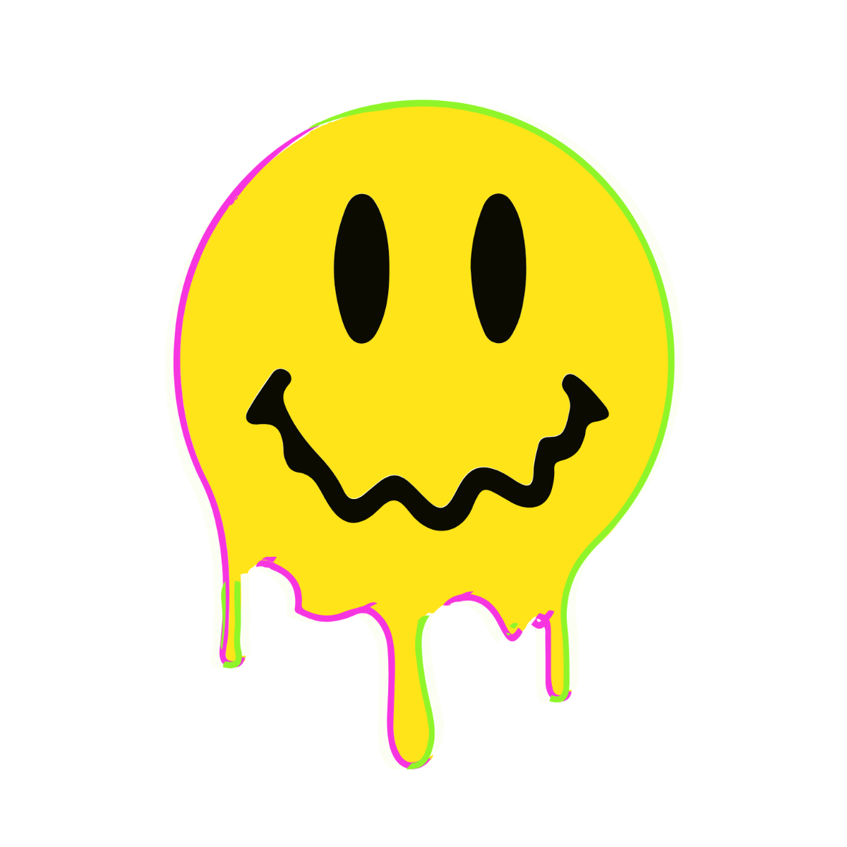 Acid Smiley clipart Template