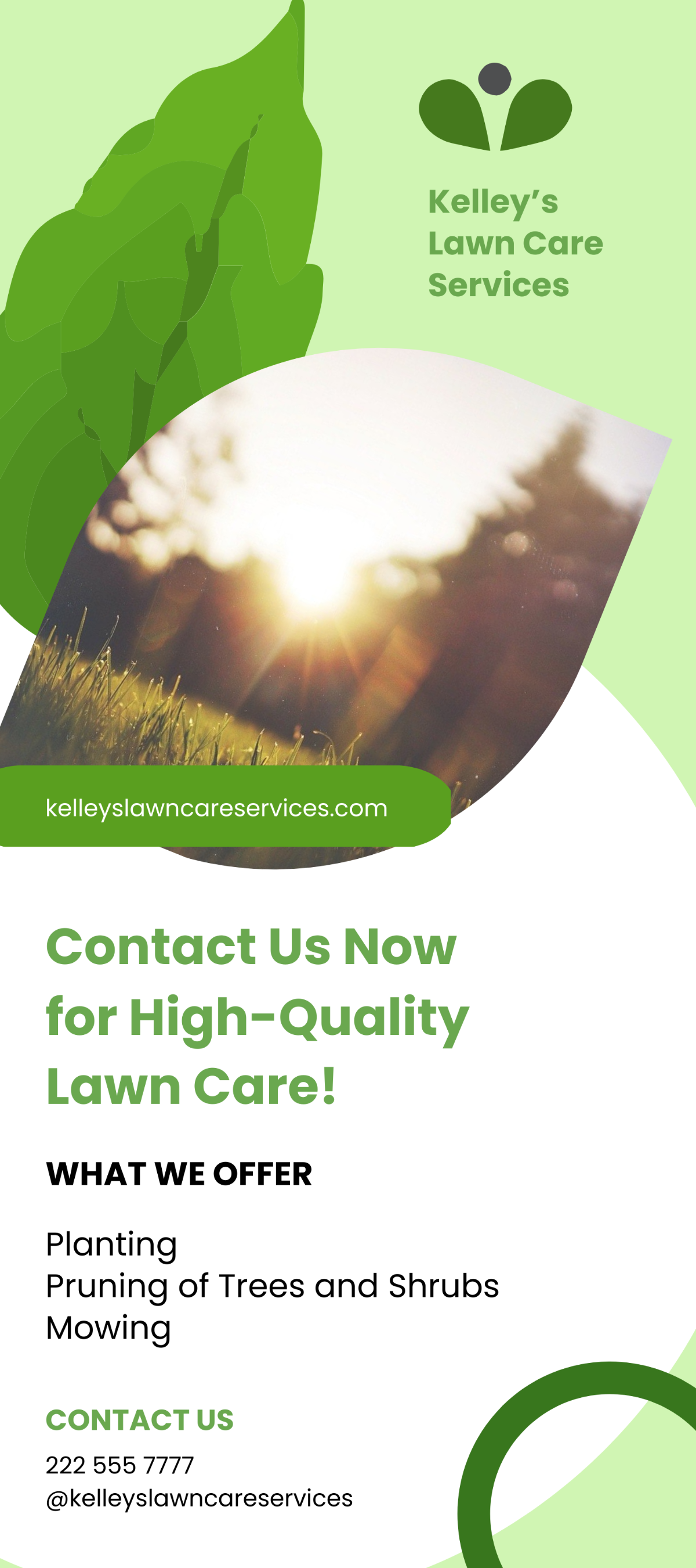 Lawn Care Rack Card Template
