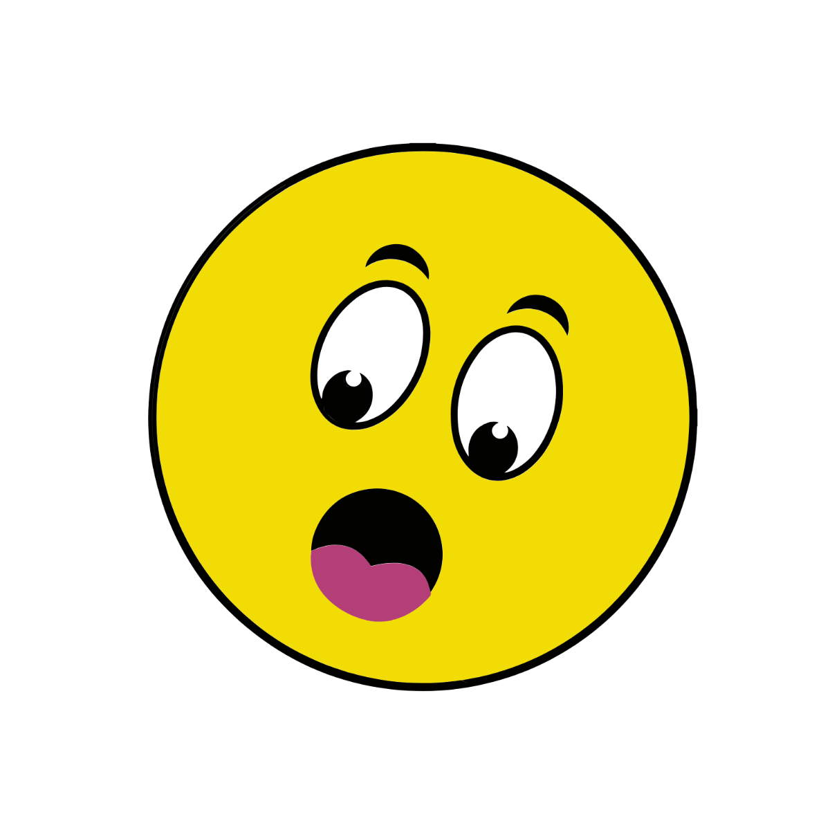 Free Surprised Smiley Clipart Template