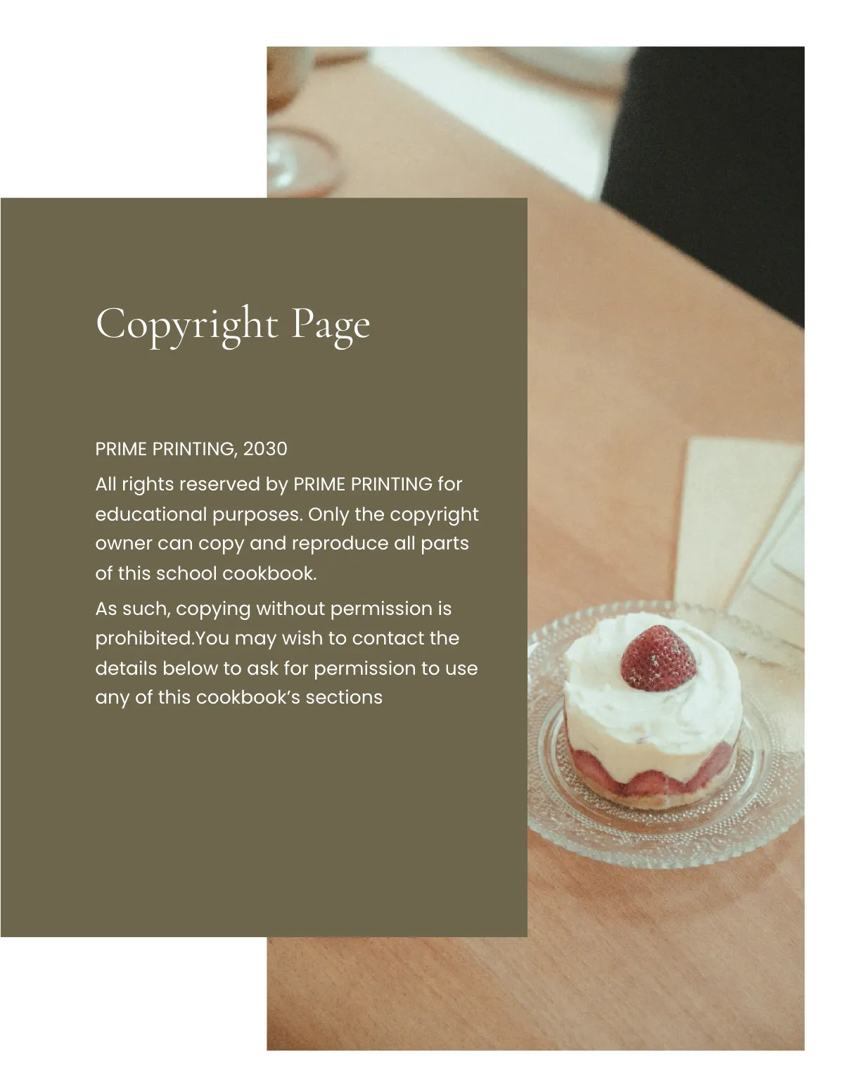 Free Elegant School Cookbook Template to Edit Online