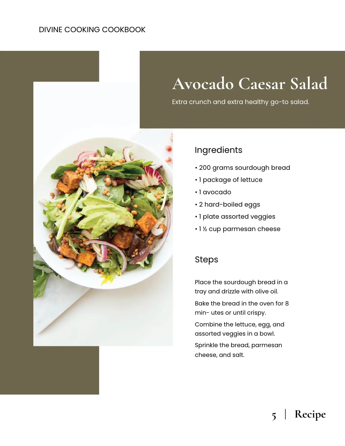 Free Elegant School Cookbook Template to Edit Online