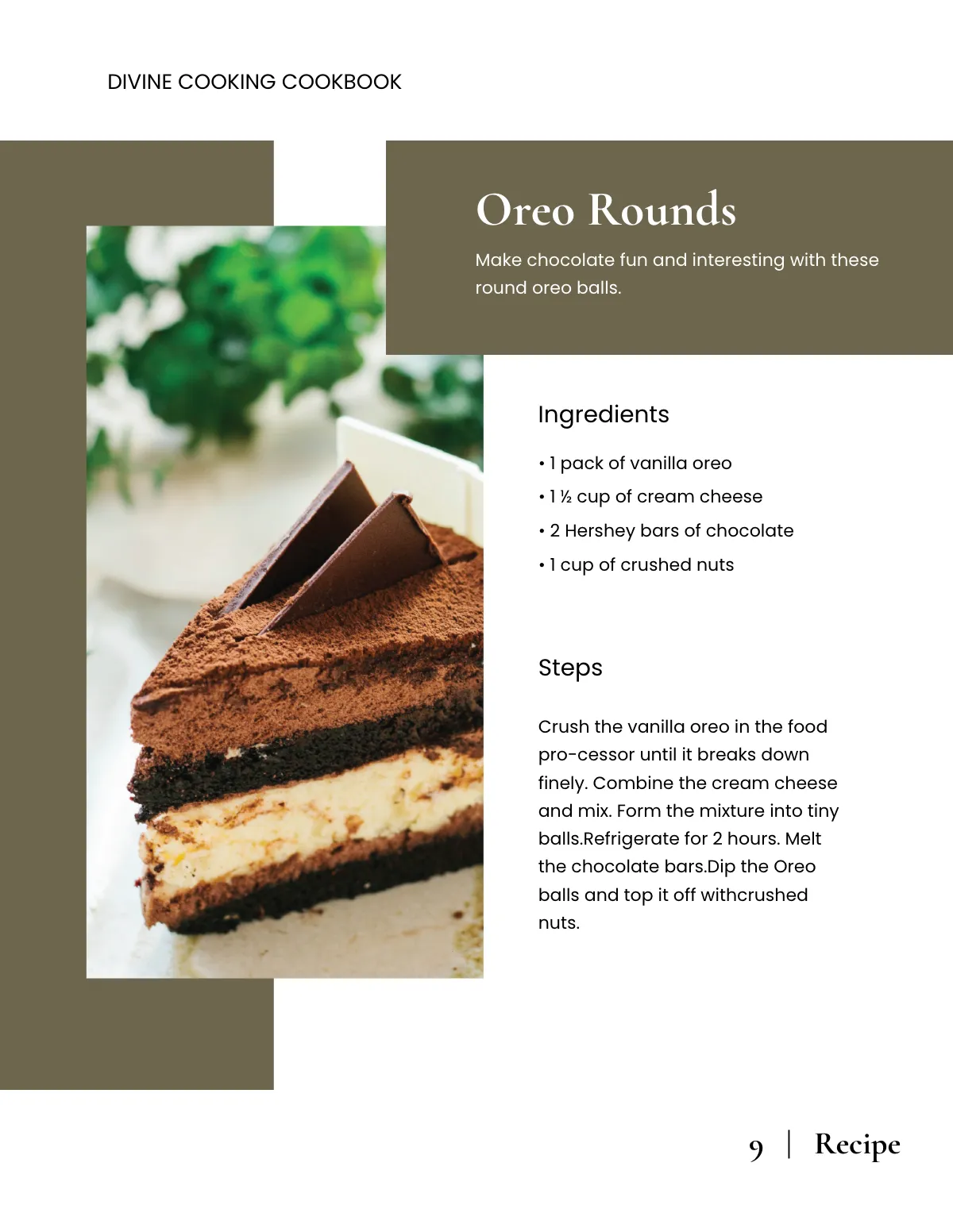 Free Elegant School Cookbook Template to Edit Online