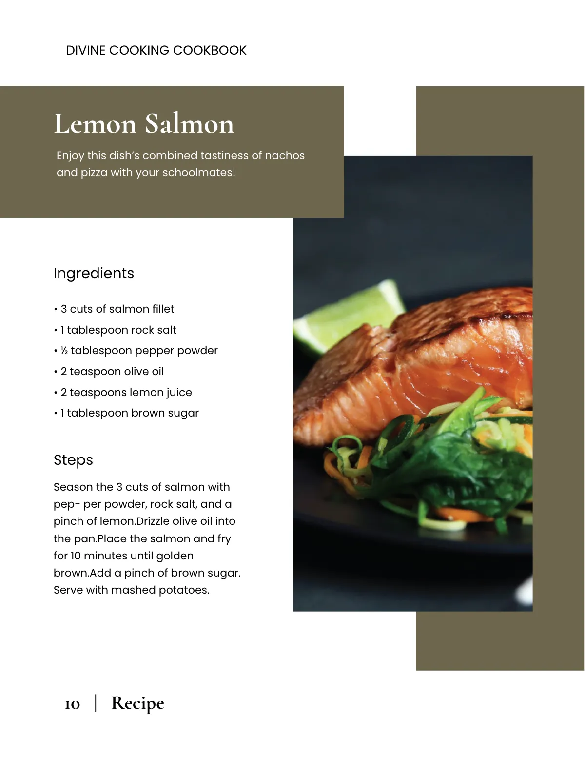 Free Elegant School Cookbook Template to Edit Online