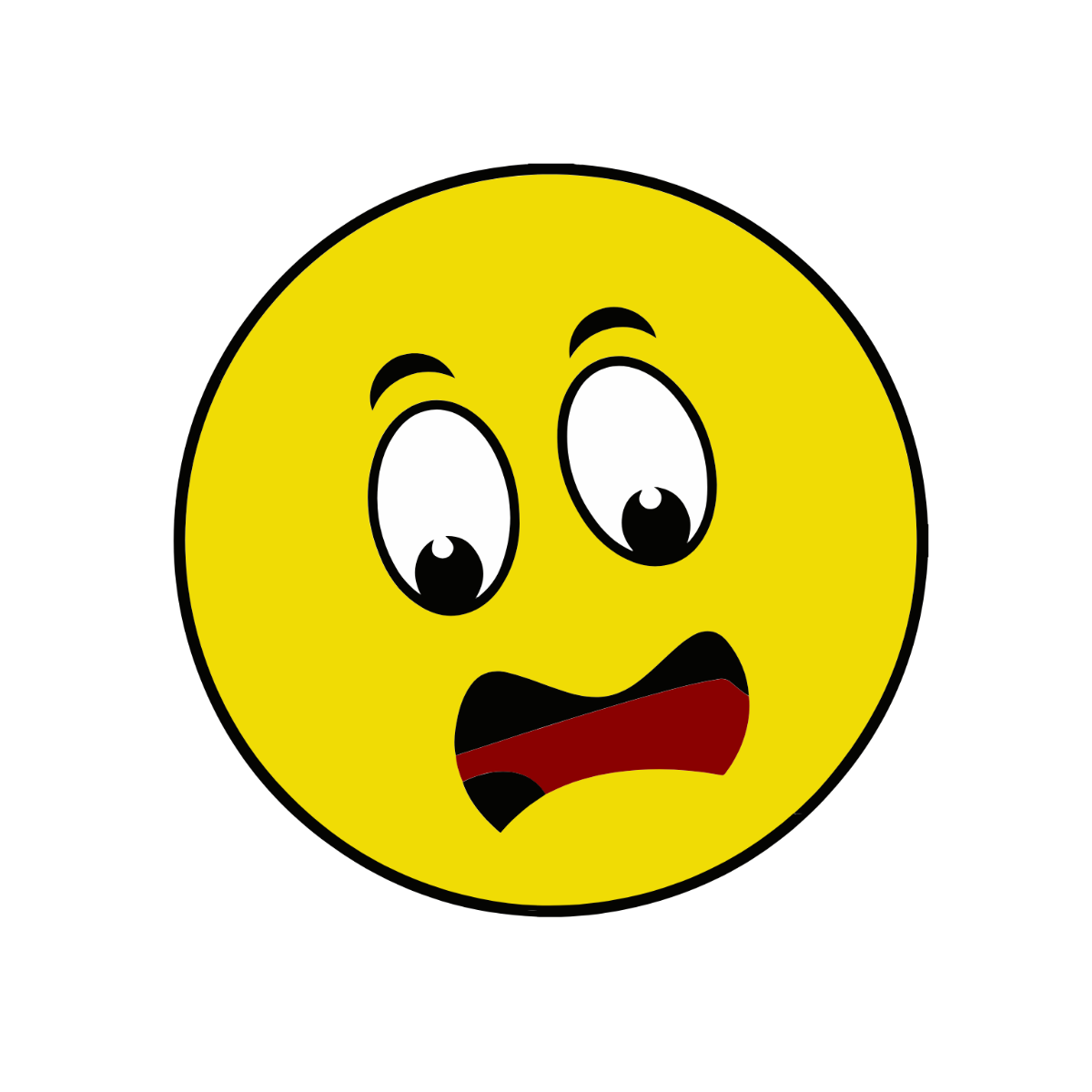 Free Afraid Smiley Clipart Template