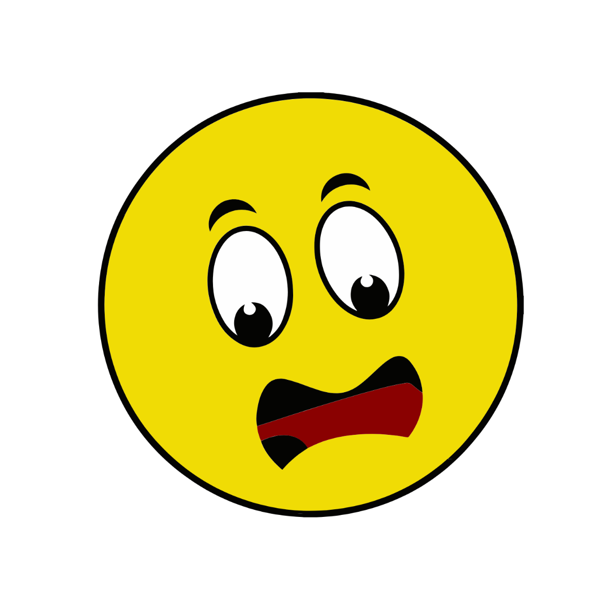 Smiley , Afraid Face transparent background PNG clipart