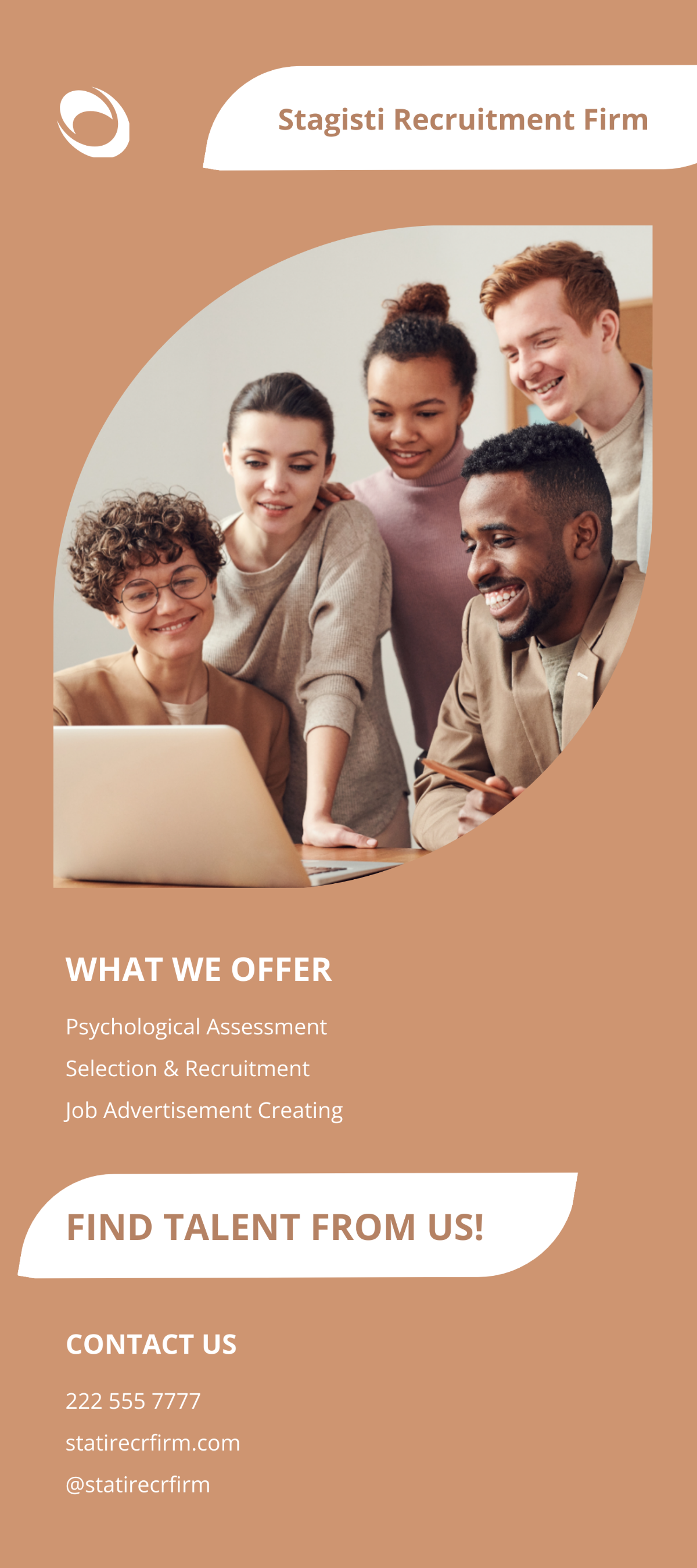 Free Recruitment Services Rack Card Template
