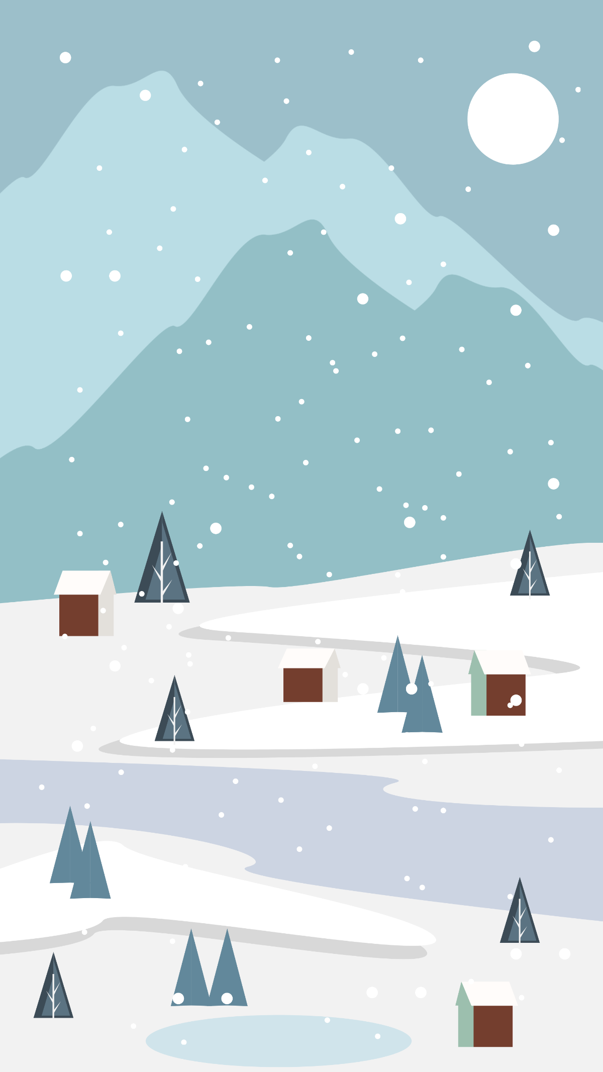 Free Winter Phone Background Template