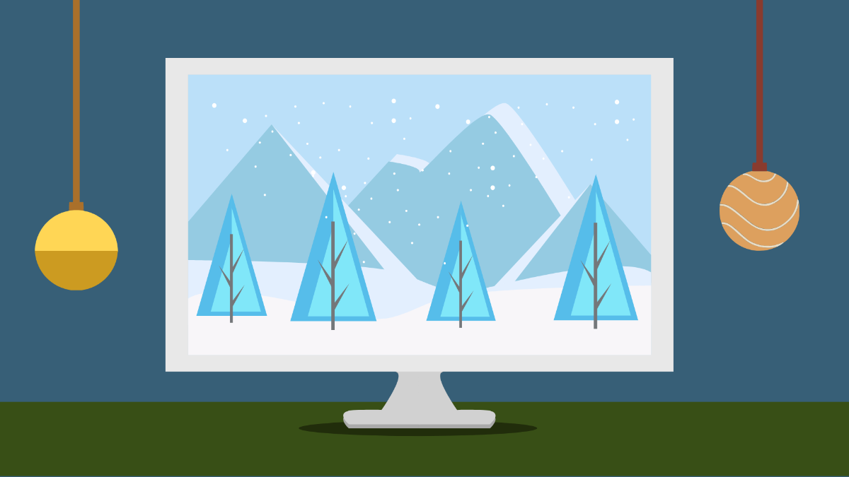 Winter Computer Background Template