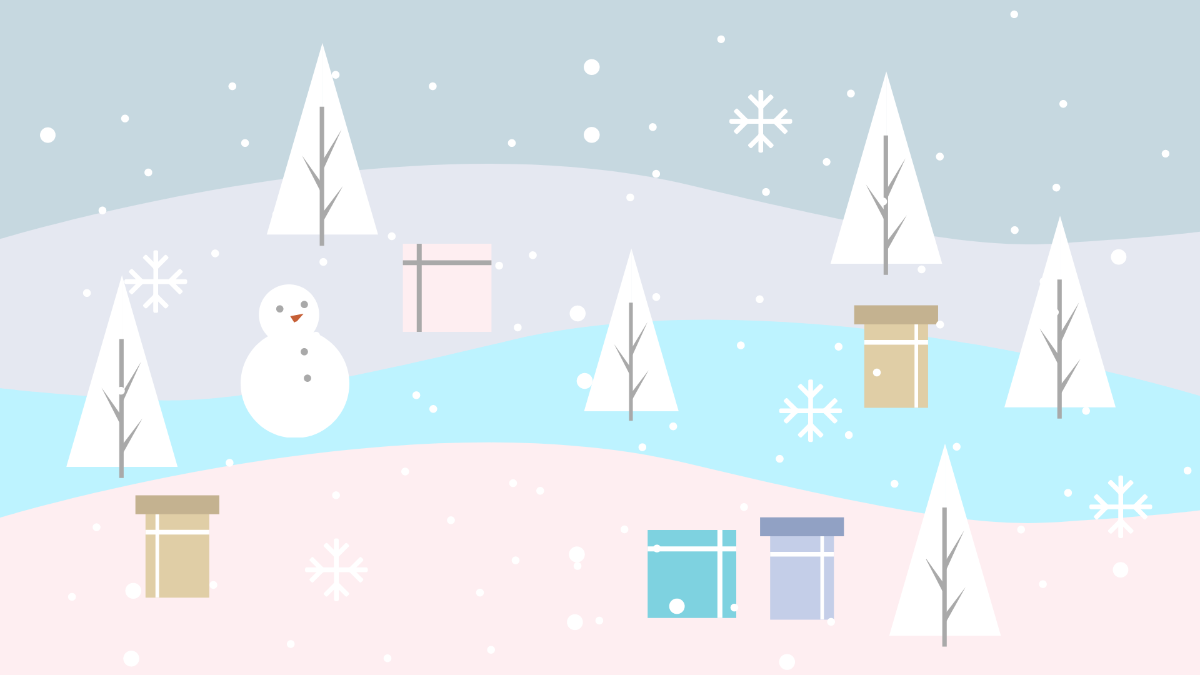 Aesthetic Winter Background Template