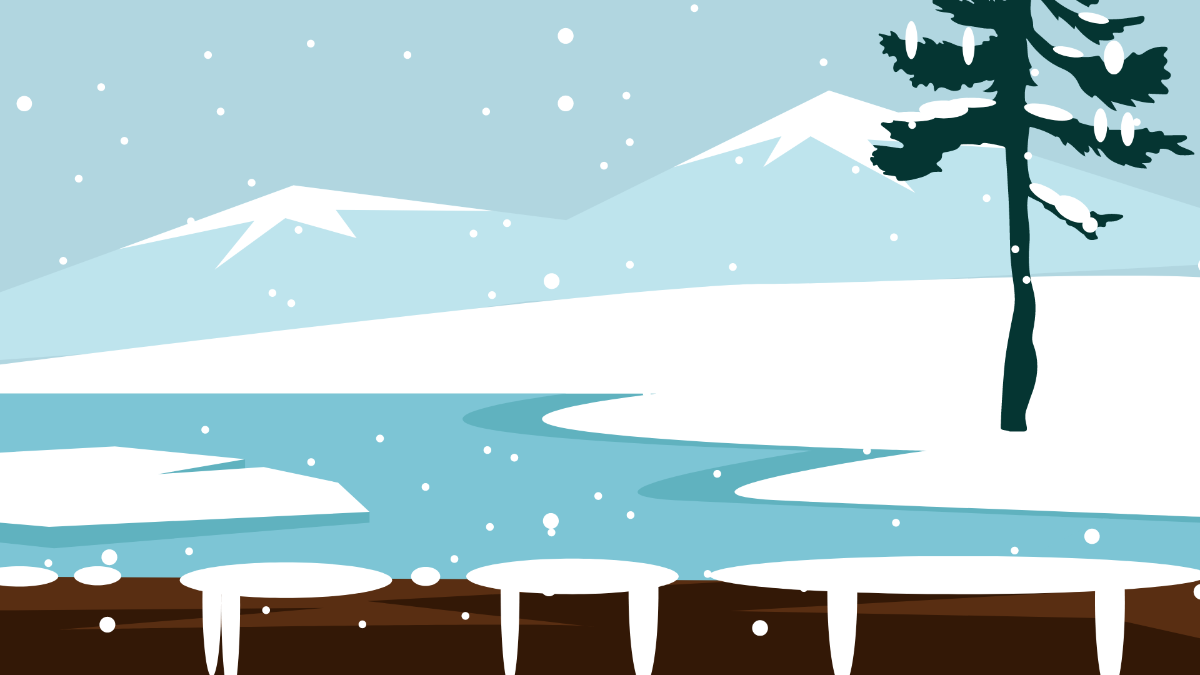 Winter Snow Background Template