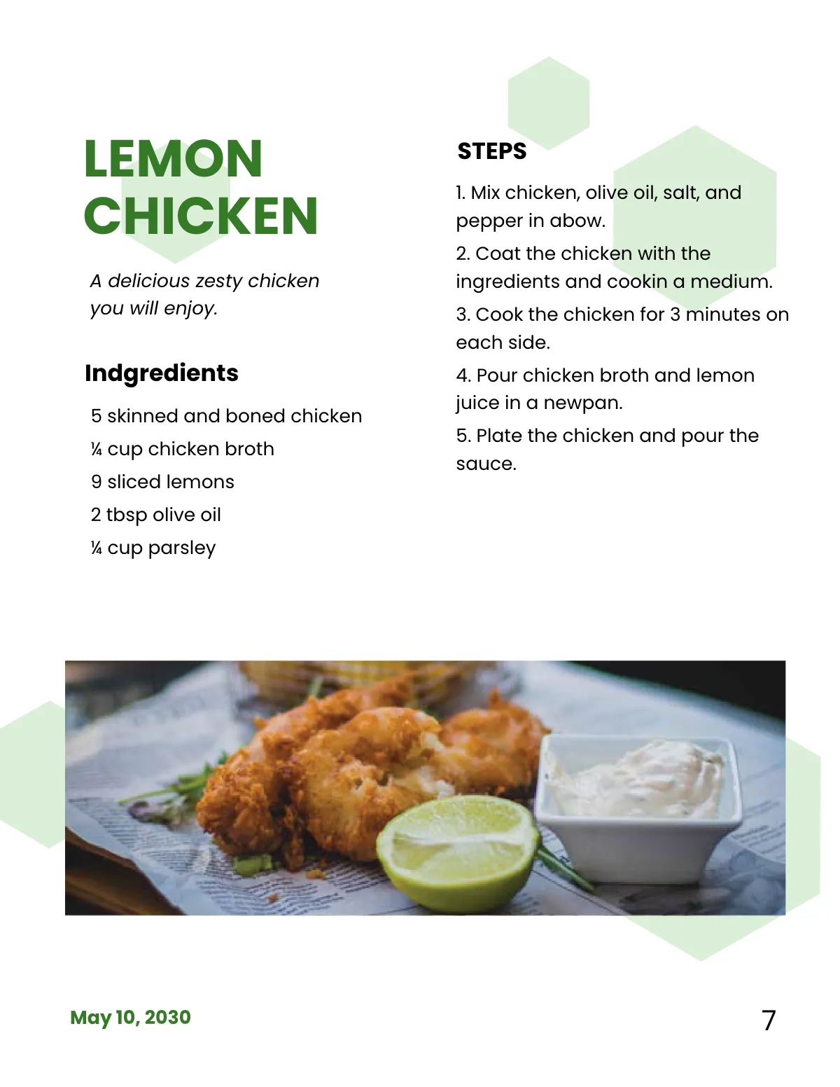 Free Creative School Cookbook Template to Edit Online