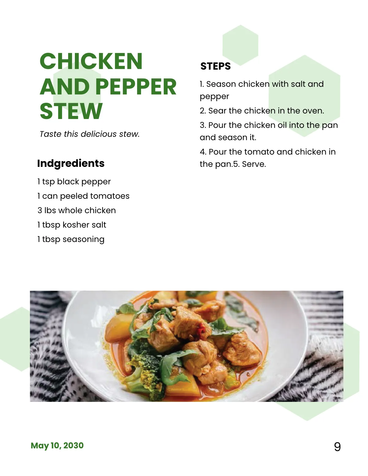 Free Creative School Cookbook Template to Edit Online