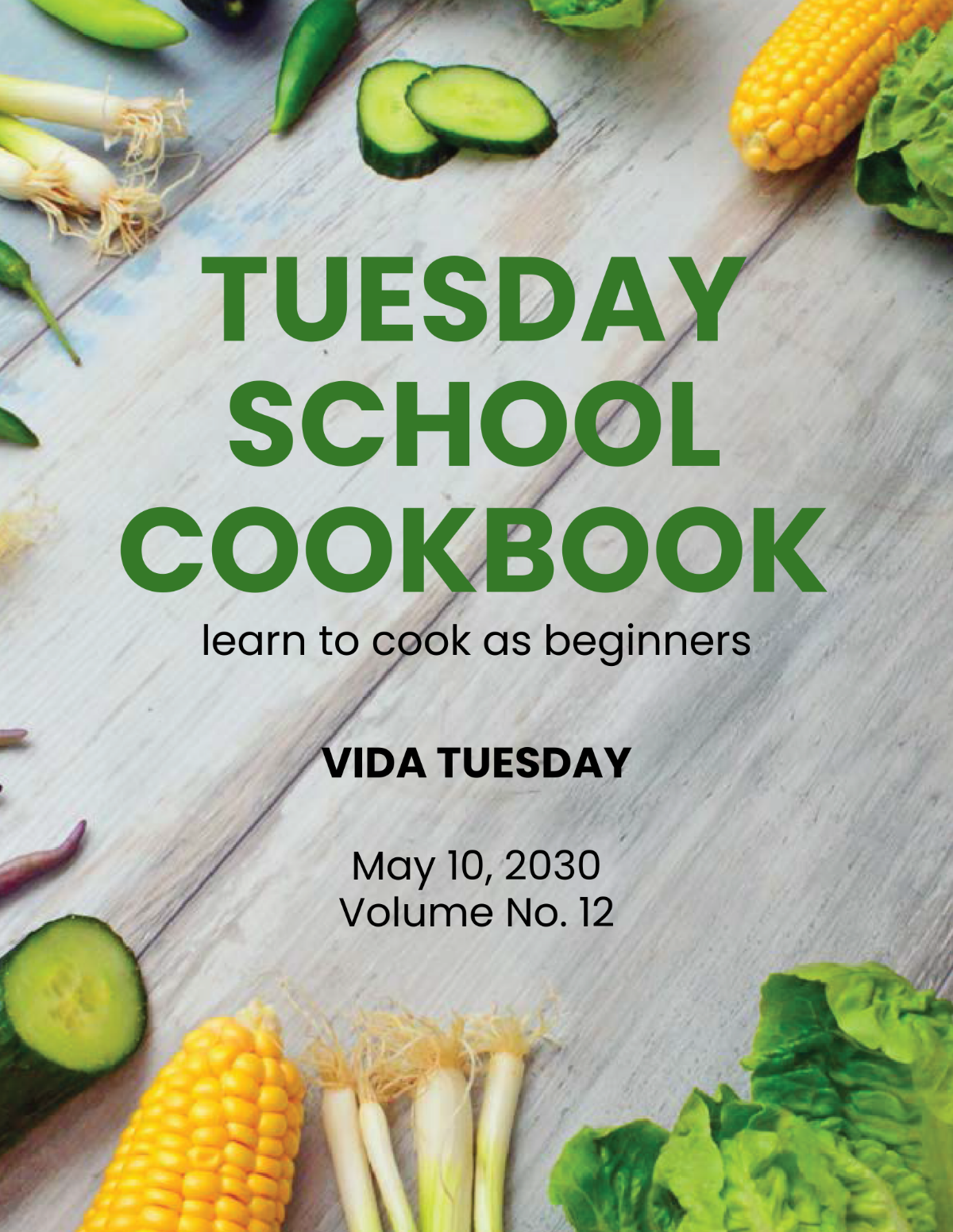 Free Creative School Cookbook Template