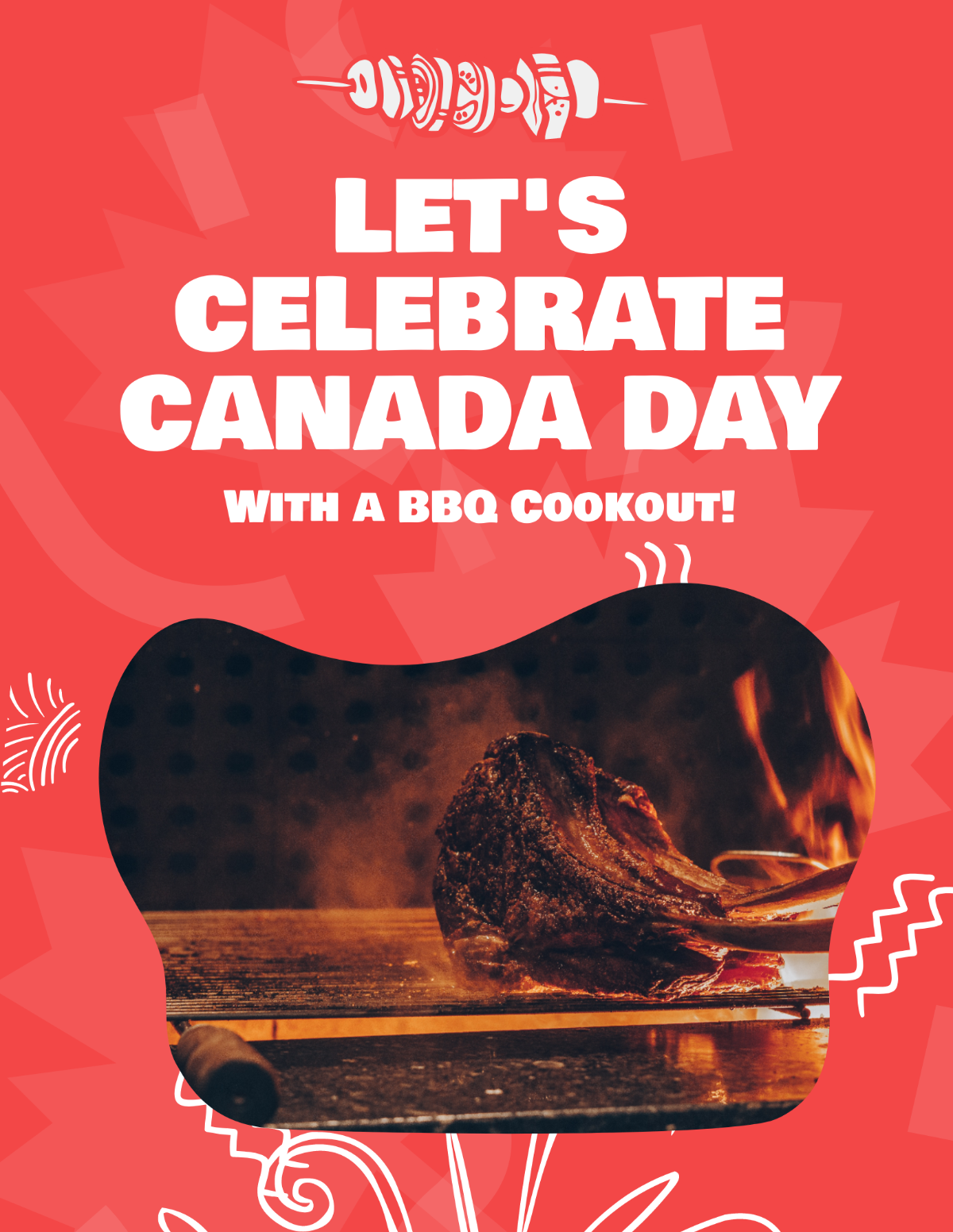 Canada Day Bbq Flyer Template