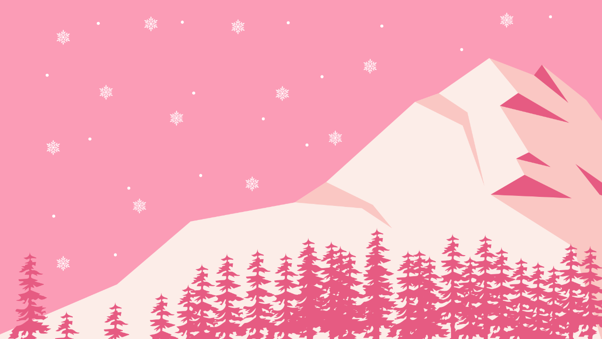 Free Pink Winter Background Template