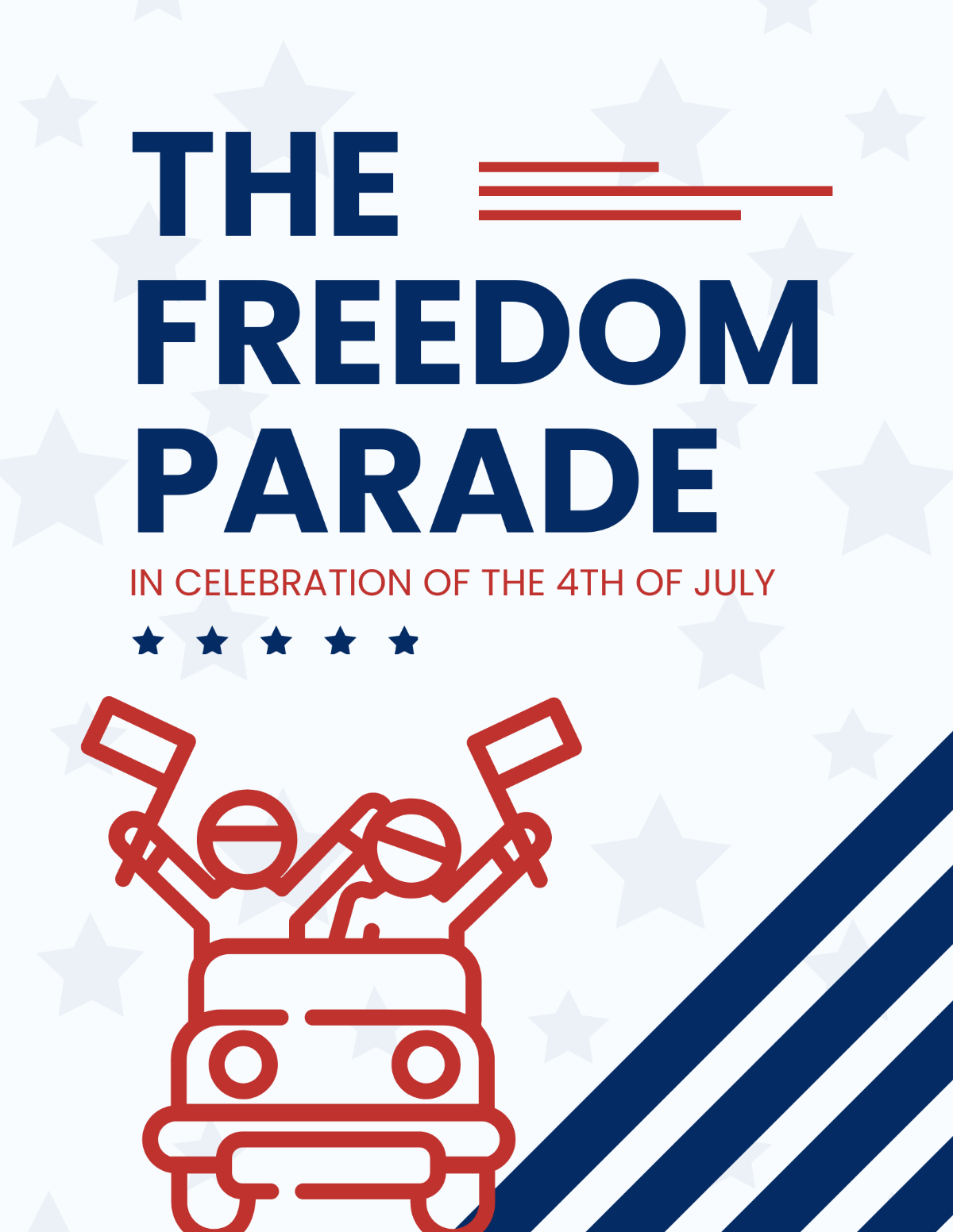 4th Of July Parade Flyer Template