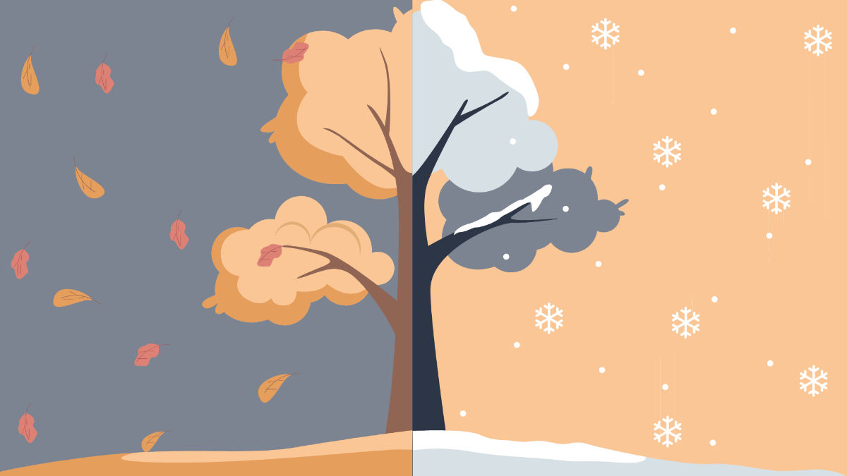 Free Fall Winter Background Template