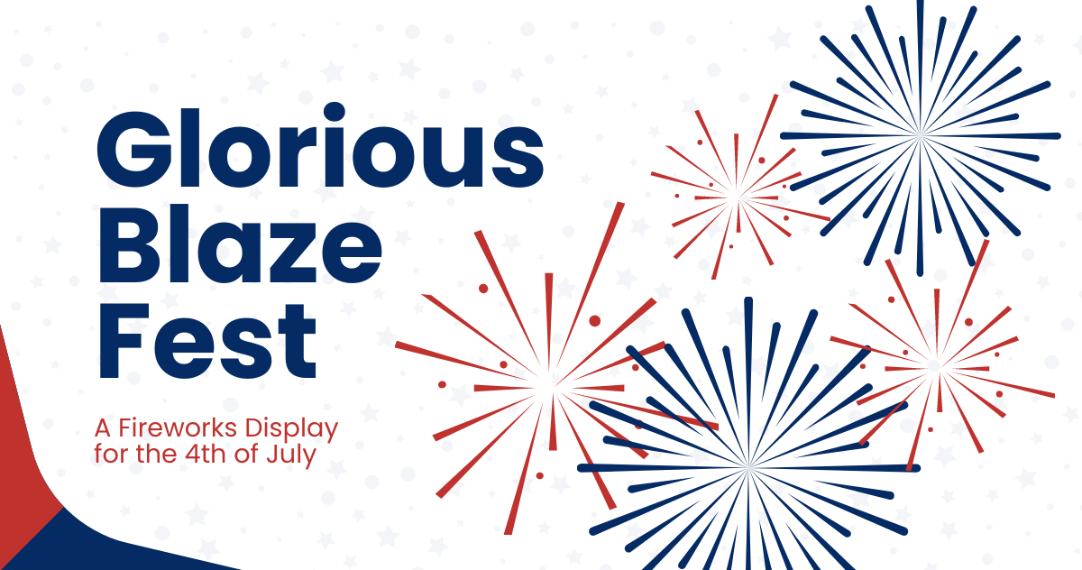 4th Of July Firework Show Facebook Post Template