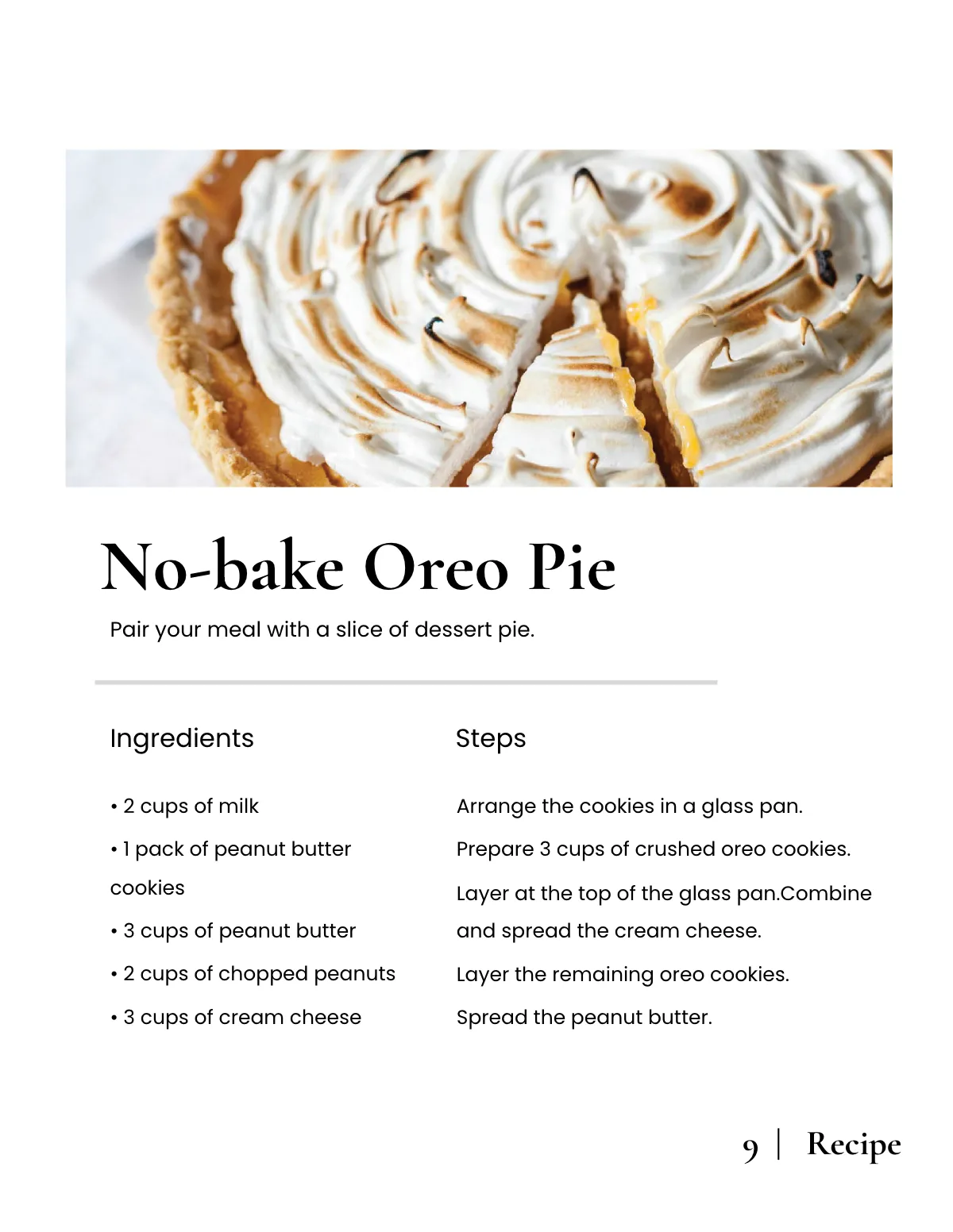 Free Minimal Kitchen Cookbook Template to Edit Online