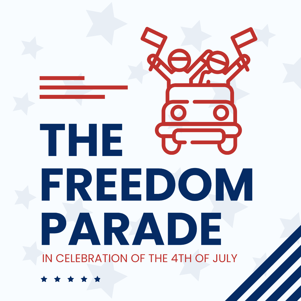4th Of July Parade Instagram Post Template