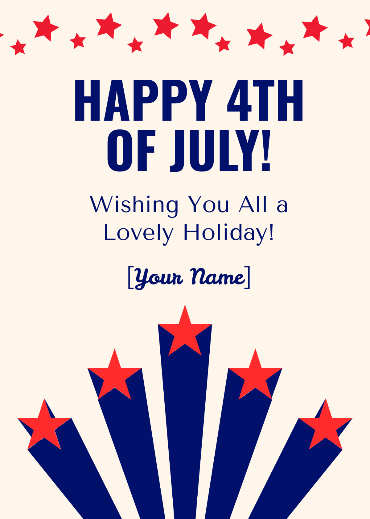 Happy 4th Of July Card