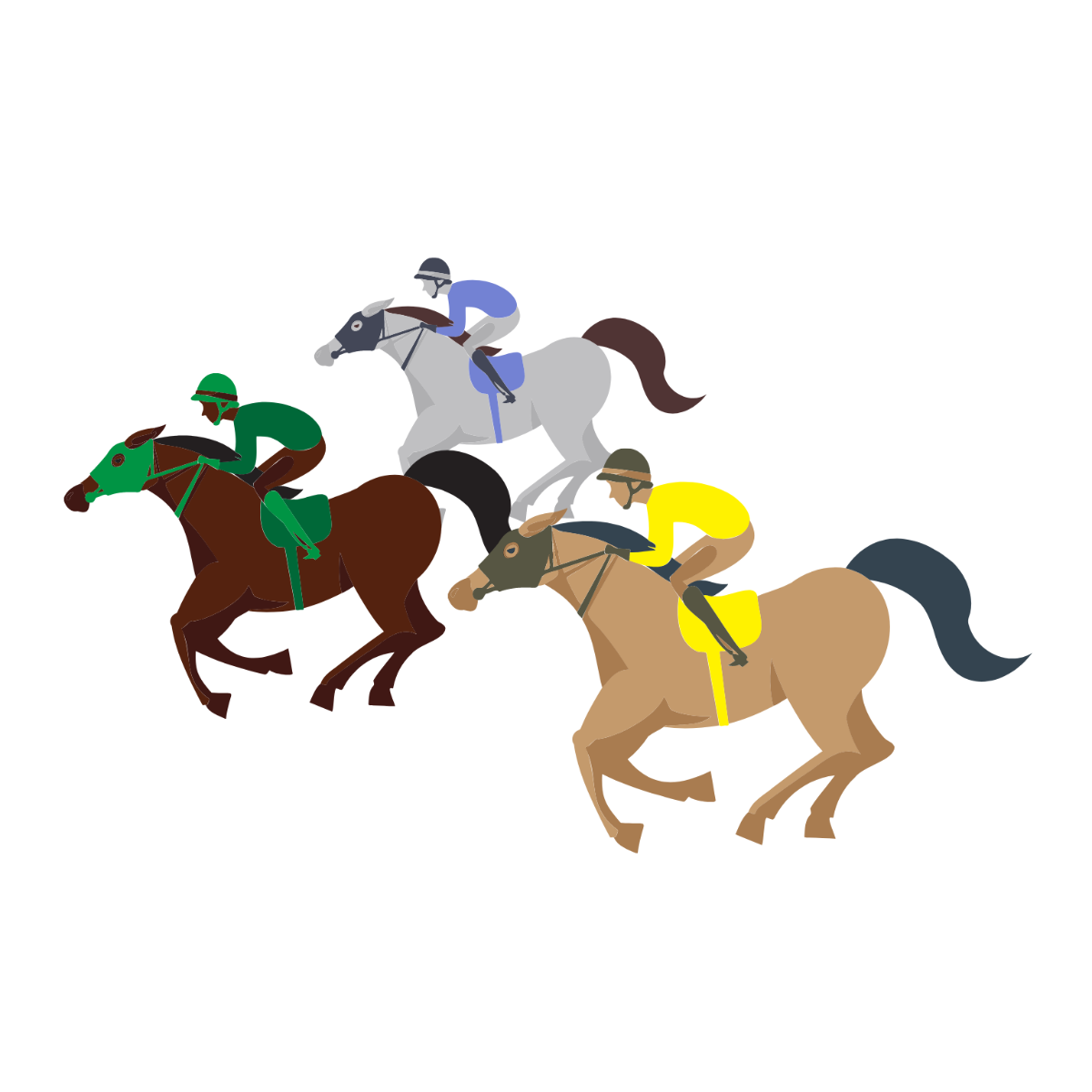 Free Horse Racing Clipart Template