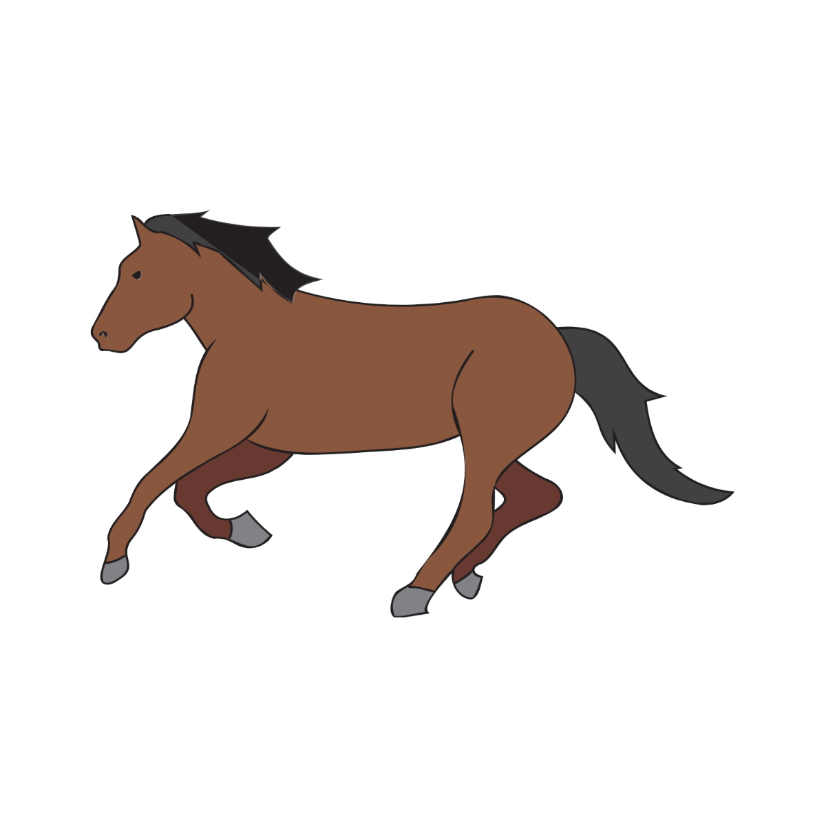 Running Horse Clipart Template