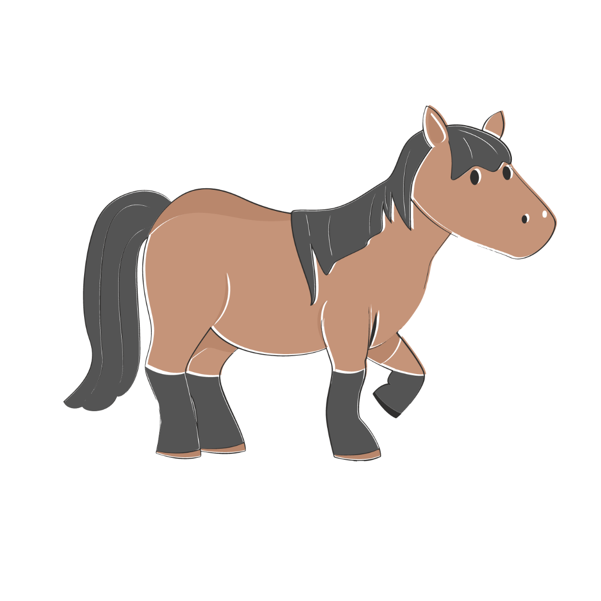 Pony Horse Clipart Template