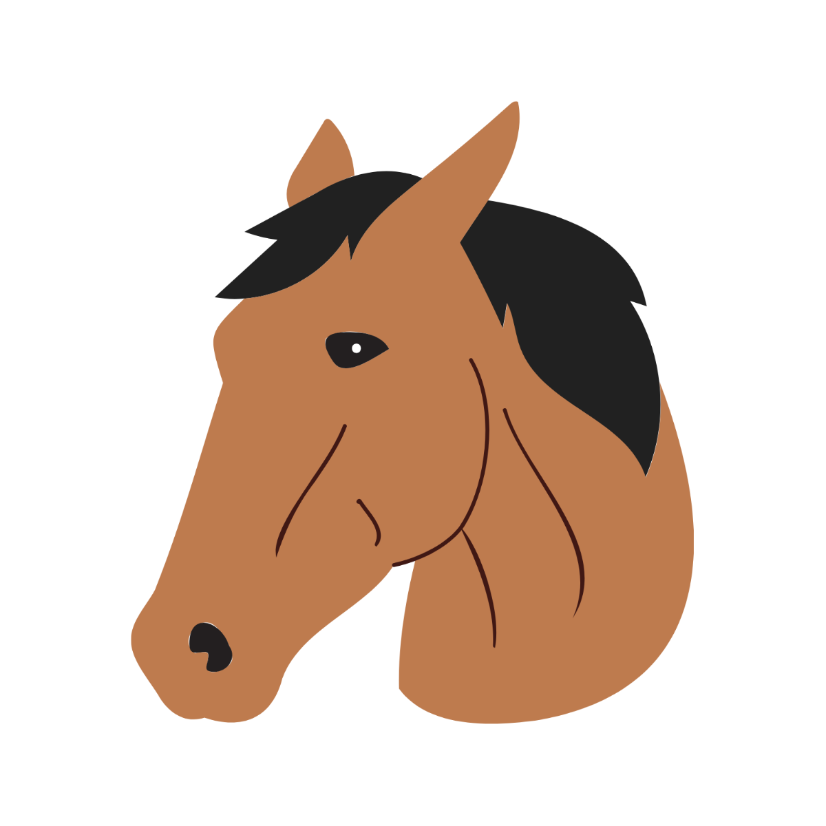 Horse Face Clipart Template